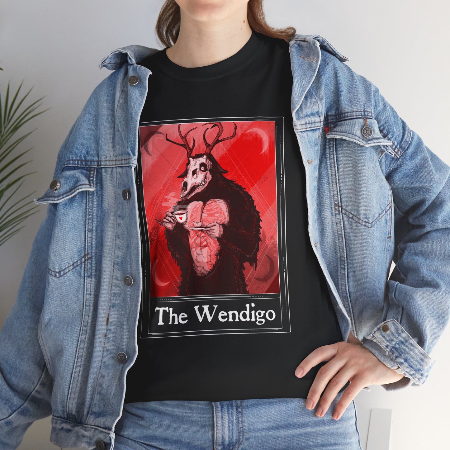 The Wendigo Tarot  (Front & Back Print) Unisex Heavy Cotton Tee