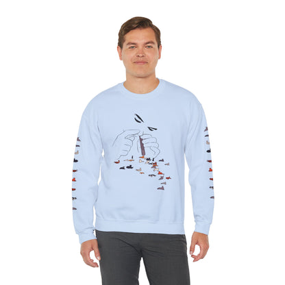 Serotonin Front + Back +Sleeve Print Unisex Heavy Blend Crewneck Sweatshirt