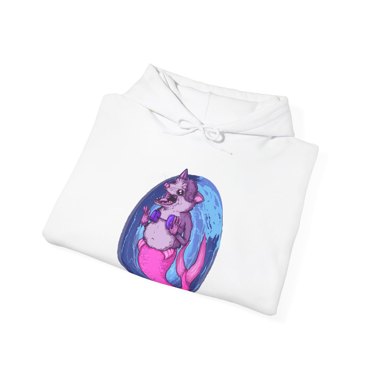 Mermaid Opossum Unisex Heavy Blend Hooded Sweatshirt