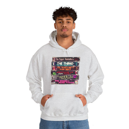 Adult Horror VHS Unisex Heavy Blend Hooded Sweatshirt