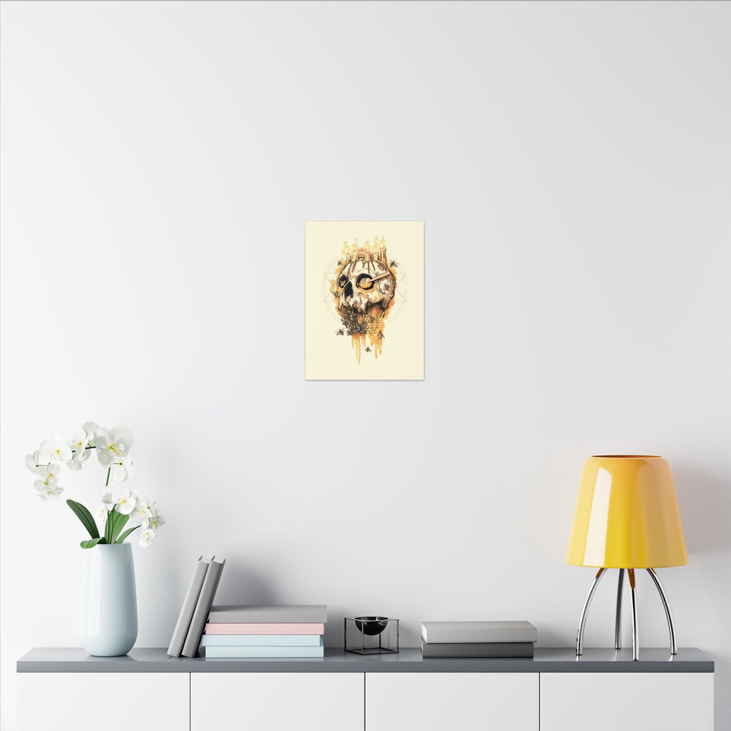 Elemental Skull Honeycore Matte Canvas Stretched