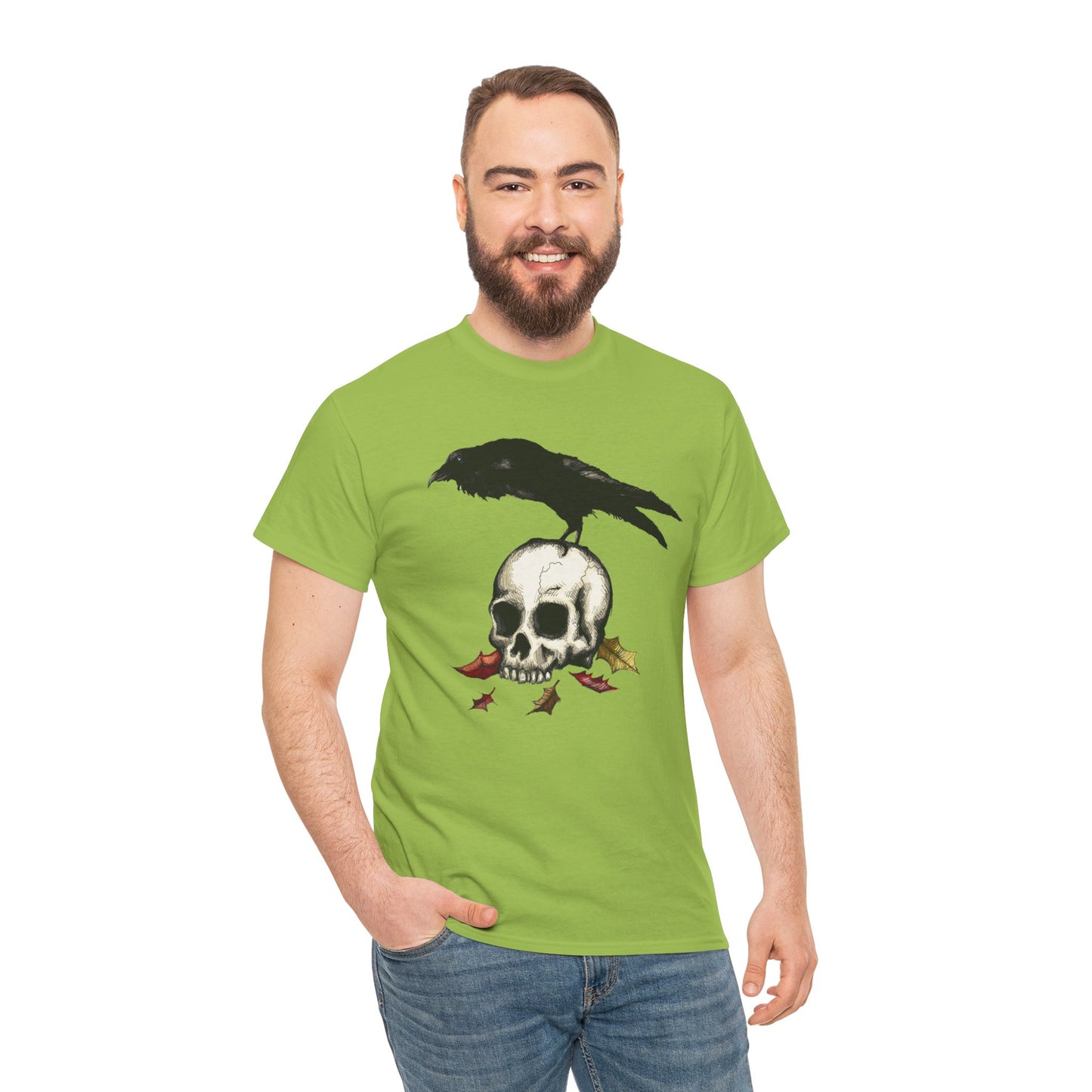 Crow Skull Unisex Heavy Cotton Tee