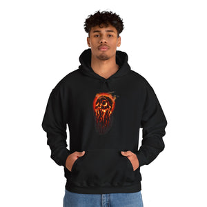 Elemental Skull Fire Unisex Heavy Blend Hooded Sweatshirt