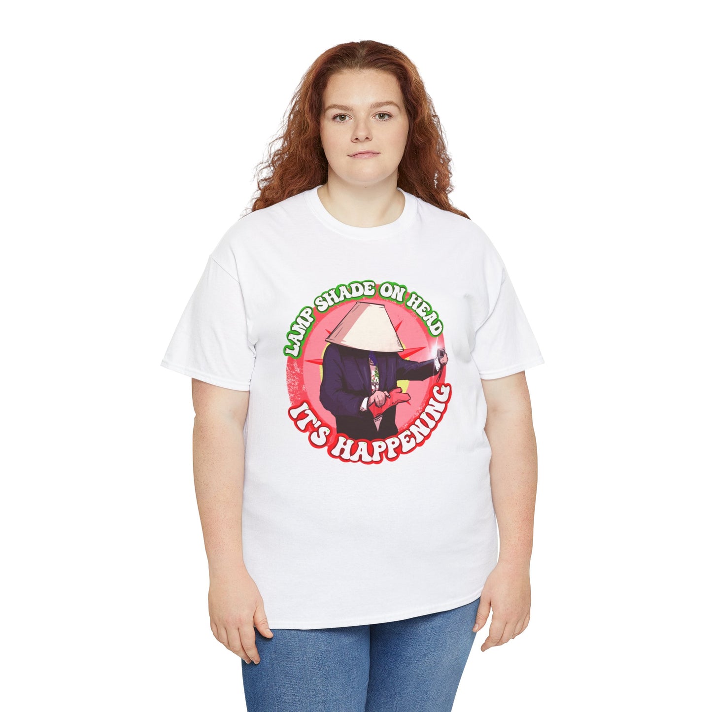 Lampshade On Head Unisex Heavy Cotton Tee