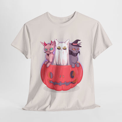 Meow-lloween Unisex Heavy Cotton Tee