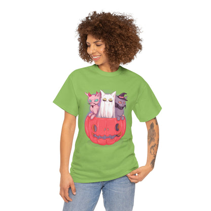 Meow-lloween Unisex Heavy Cotton Tee