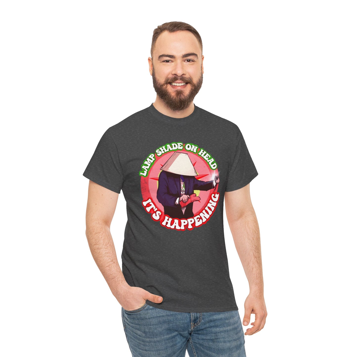 Lampshade On Head Unisex Heavy Cotton Tee