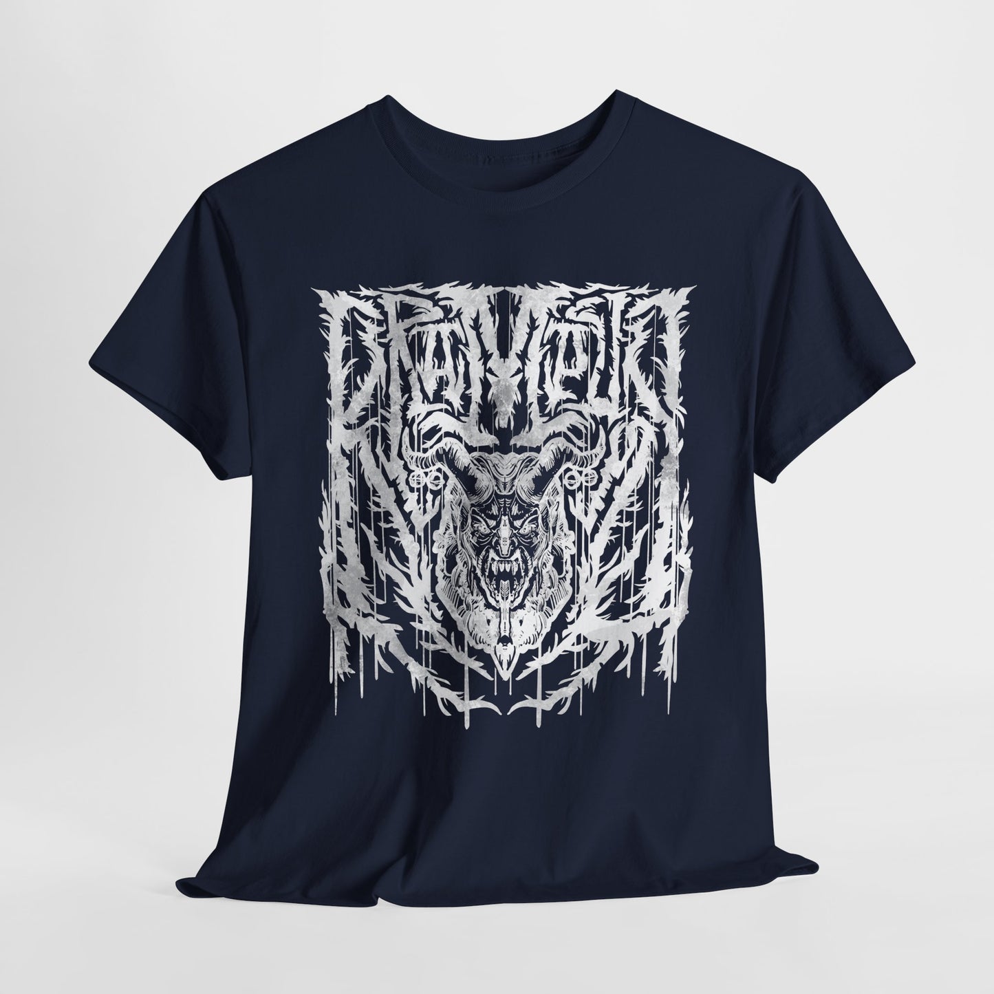 Krampus Metal White Unisex Heavy Cotton Tee