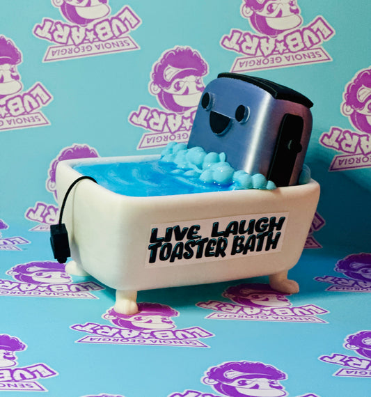Live Laugh Toaster Bath 3D Print Figure