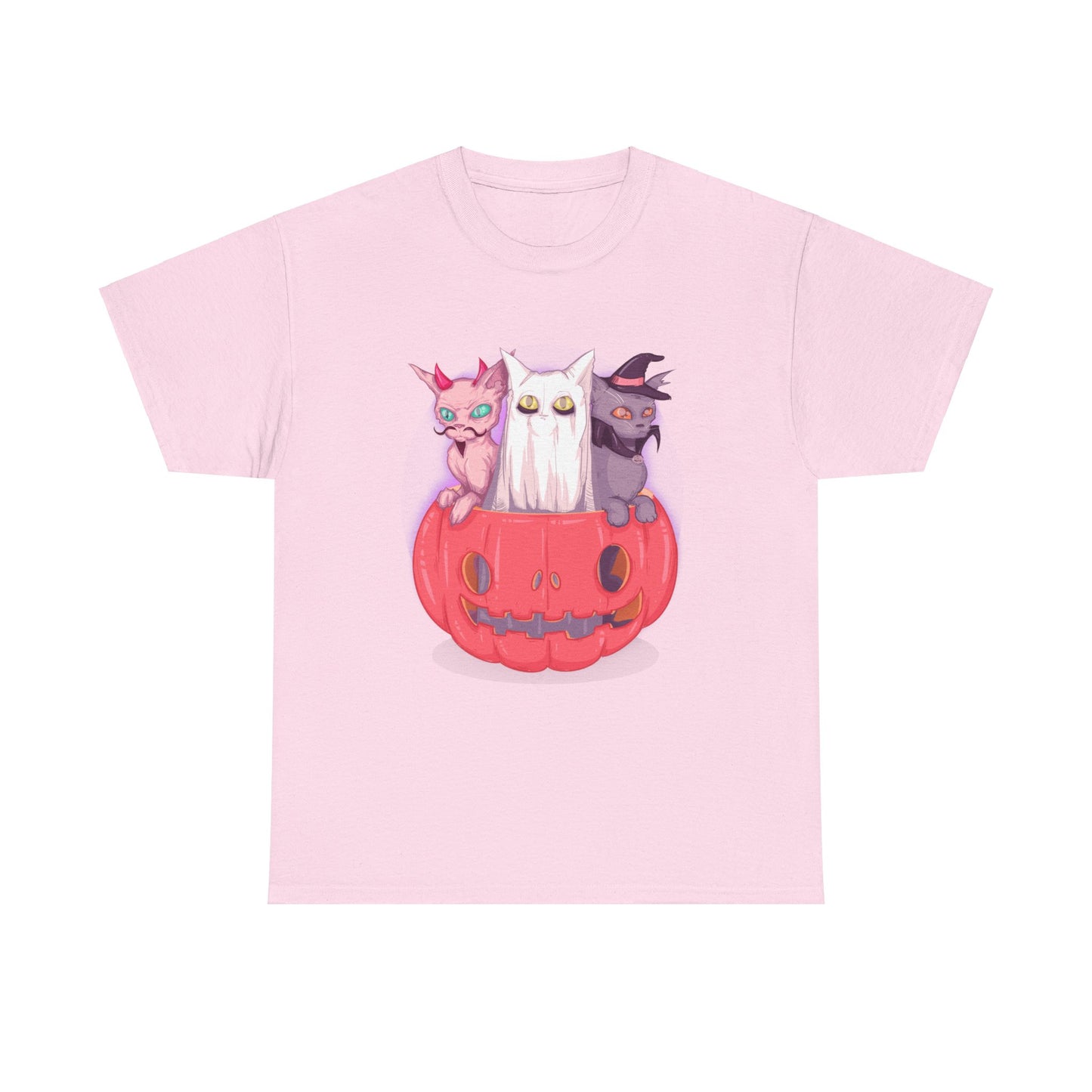 Meow-lloween Unisex Heavy Cotton Tee