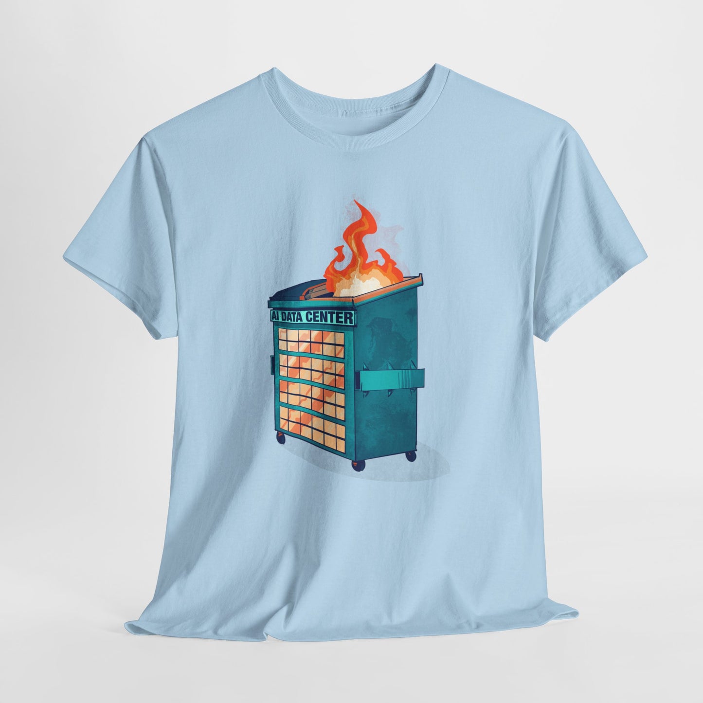 AI Data Center Dumpster Fire Unisex Heavy Cotton Tee