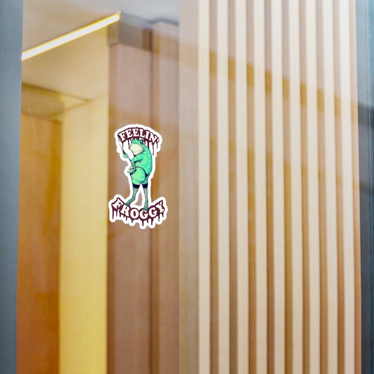 Feelin Froggy Kiss-Cut Vinyl Decal