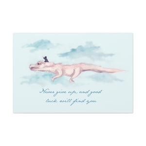 Never Give Up Canvas Gallery Wrapped Art Print