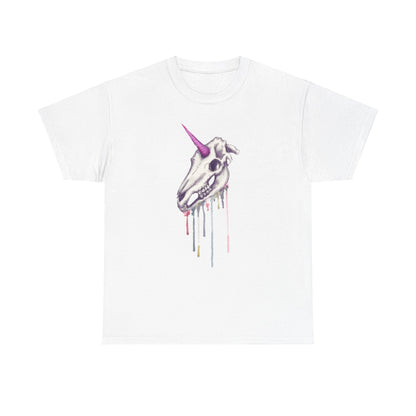 Unicorn Skull Unisex Heavy Cotton Tee
