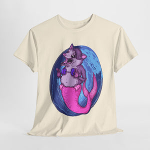 Mermaid Opossum Unisex Heavy Cotton Tee