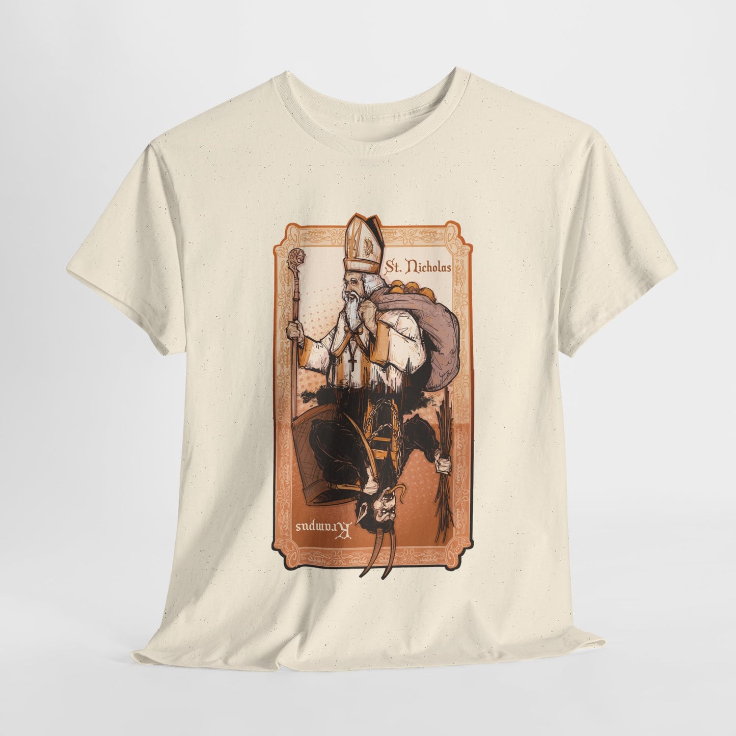 As Above So Below St Nick x Krampus Unisex Heavy Cotton Tee