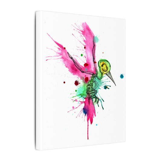 Rainbow Hummingbird Matte Canvas Stretched