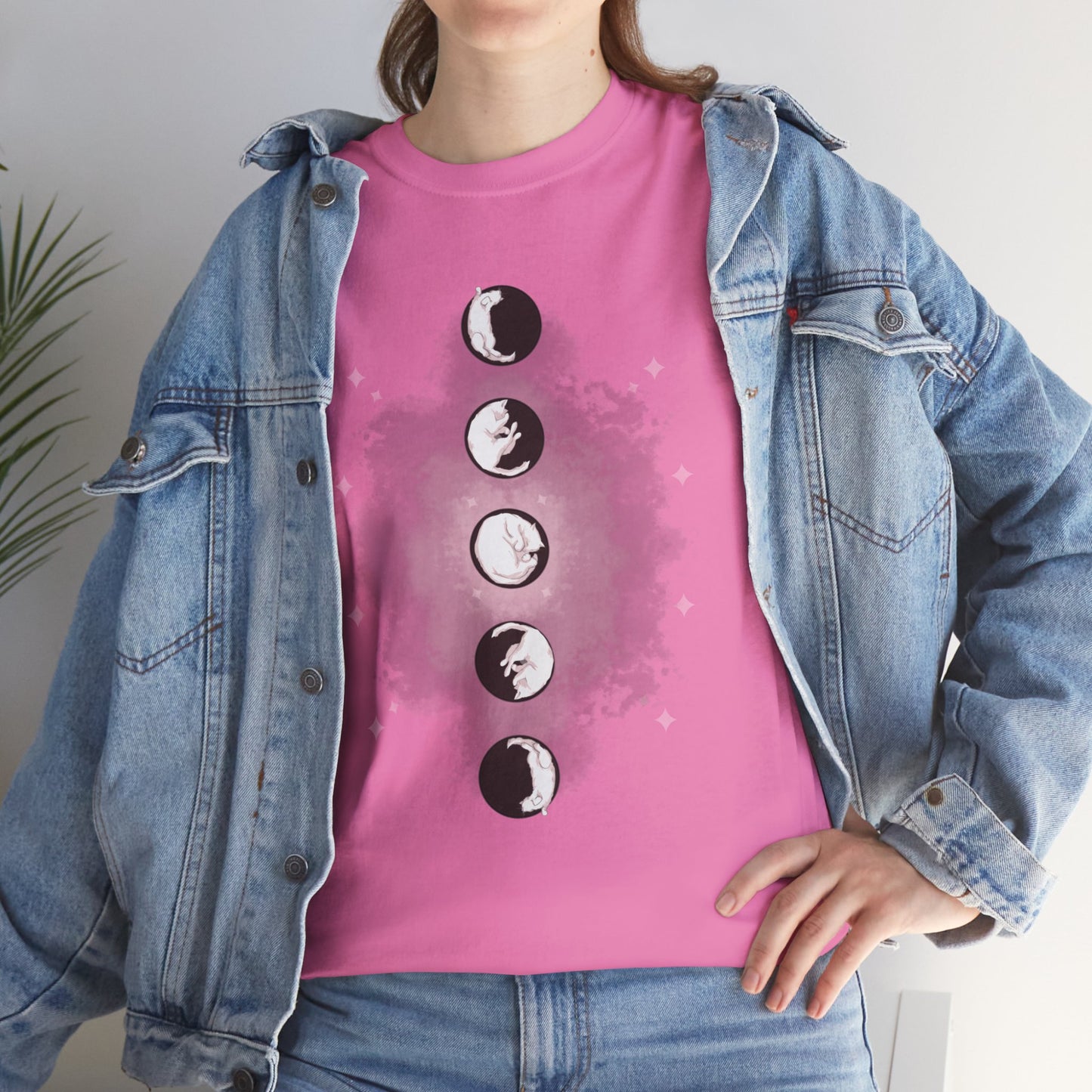 Cat Phases Unisex Heavy Cotton Tee