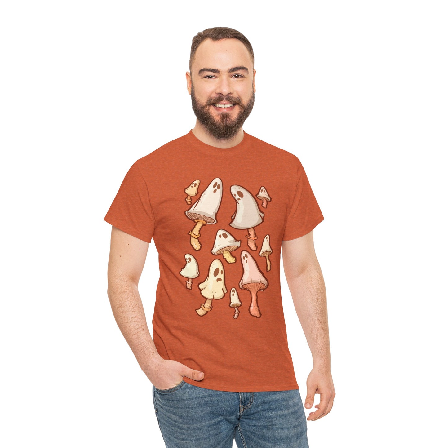 Spooky Mushrooms Unisex Heavy Cotton Tee