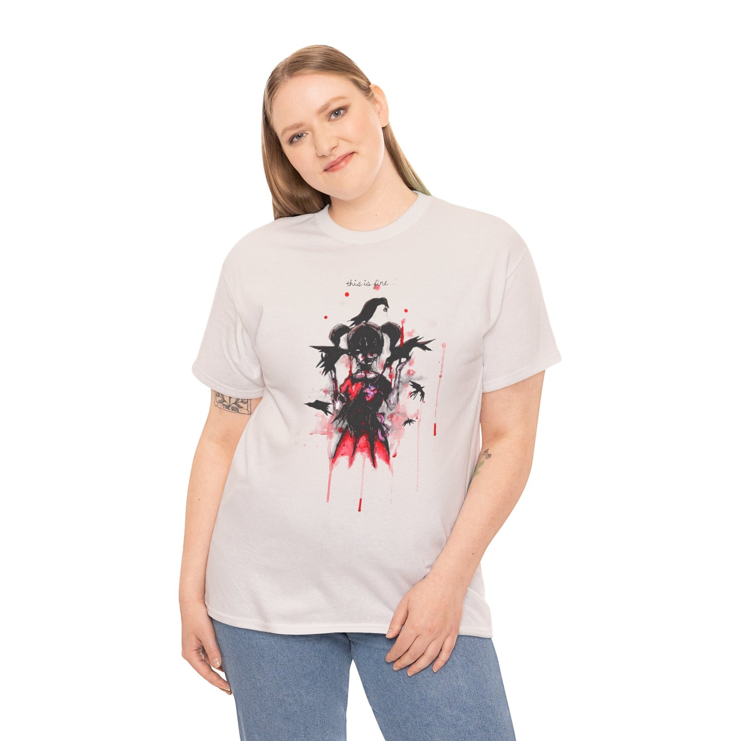 This Is Fine Unisex Heavy Cotton Tee