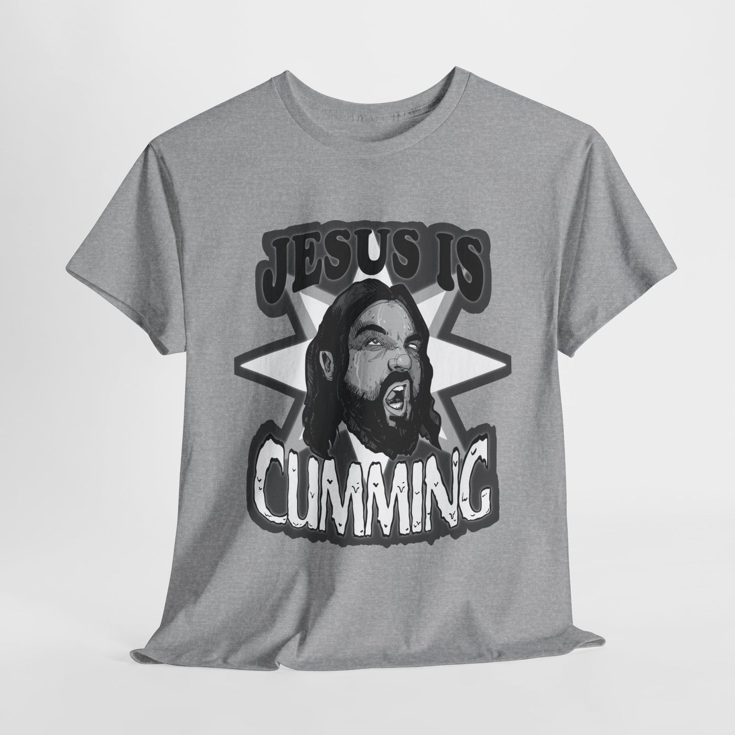 Jesus Is Cumming Unisex Heavy Cotton Tee
