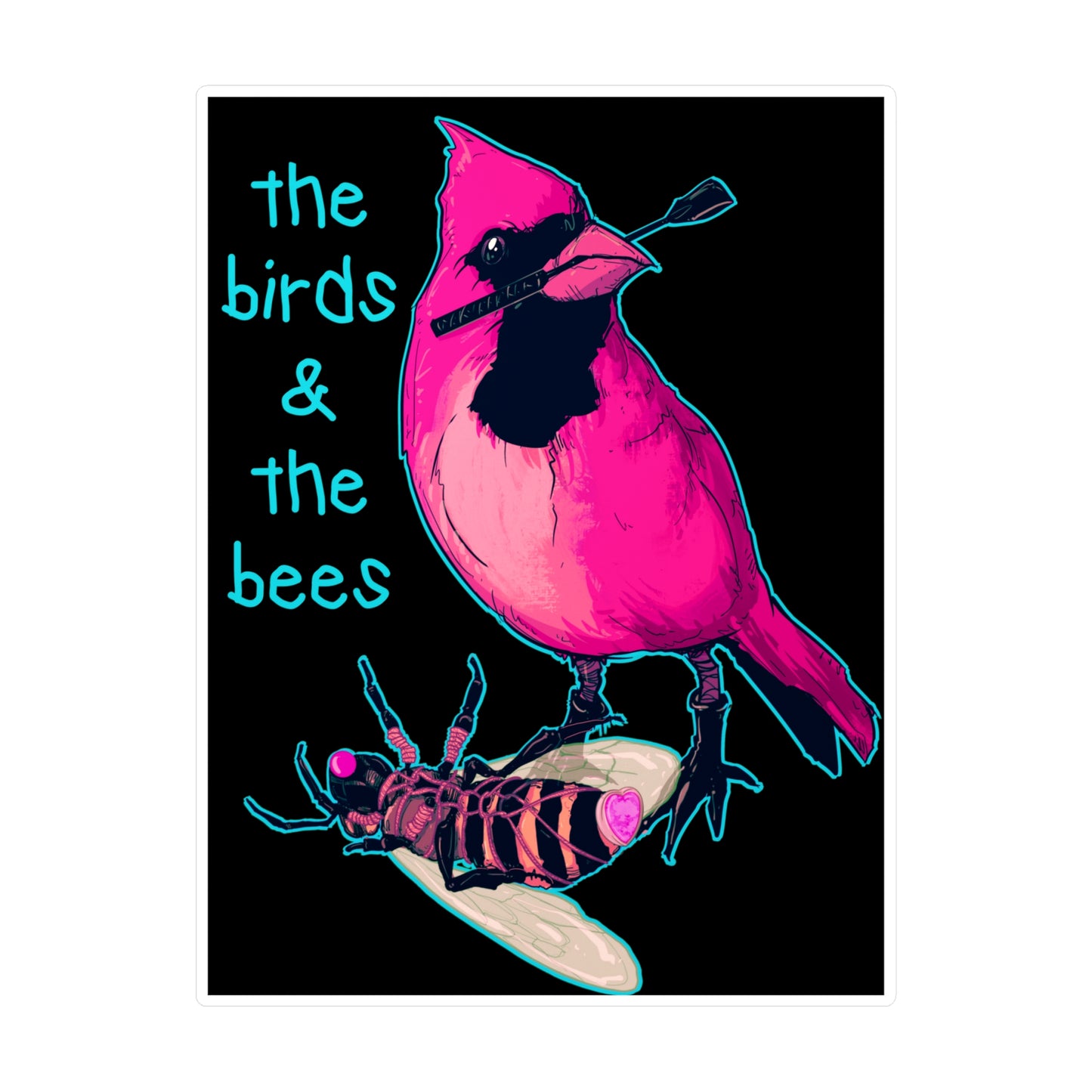 The Birds & The Bees Kiss-Cut Vinyl Decal