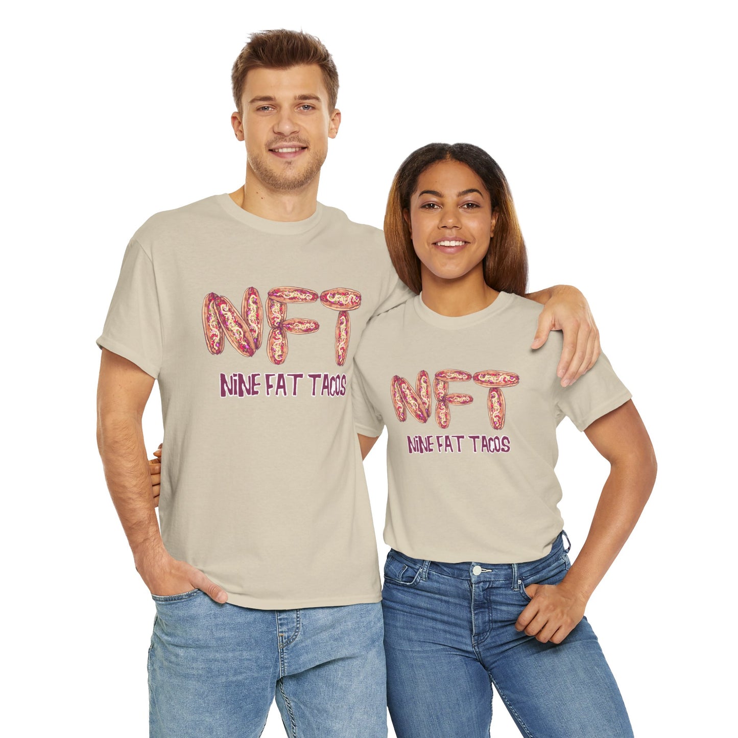 Nine Fat Tacos Unisex Heavy Cotton Tee
