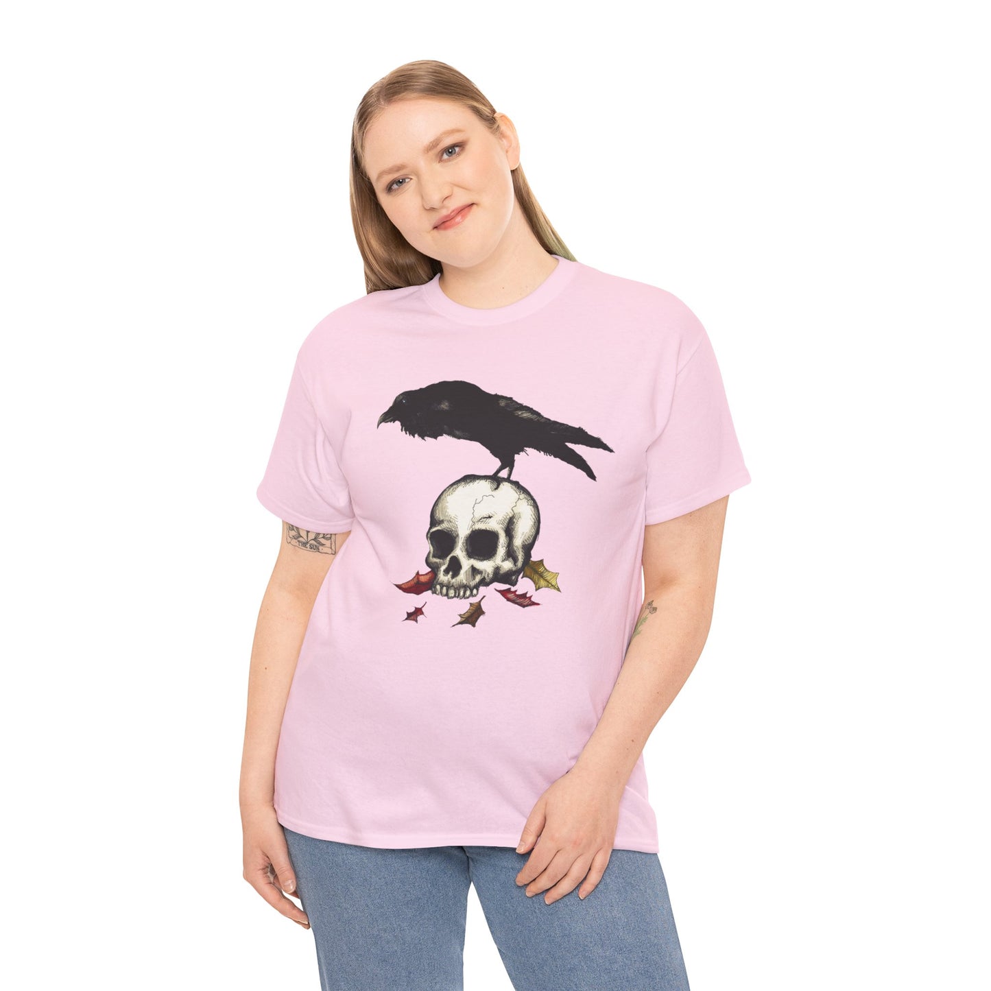 Crow Skull Unisex Heavy Cotton Tee