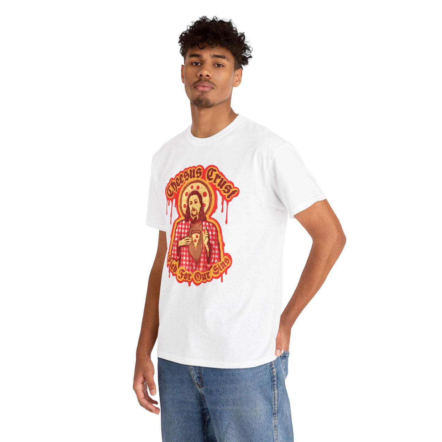 Cheesus Crust Unisex Heavy Cotton Tee