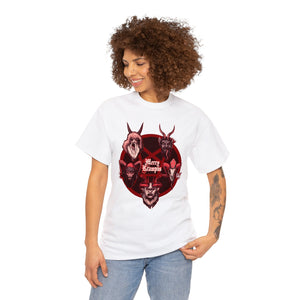 The Many Faces Of Krampus Unisex Heavy Cotton Tee