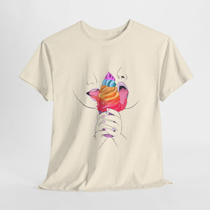 Lesbian Ice Cream Unisex Heavy Cotton Tee