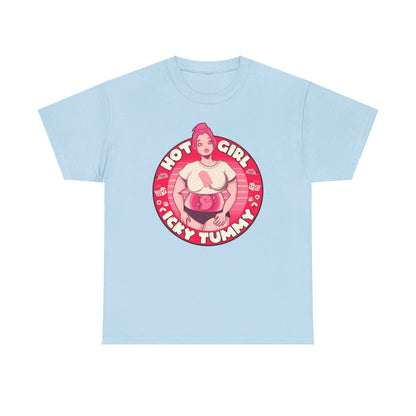 Hot Girl Icky Tummy Unisex Heavy Cotton Tee