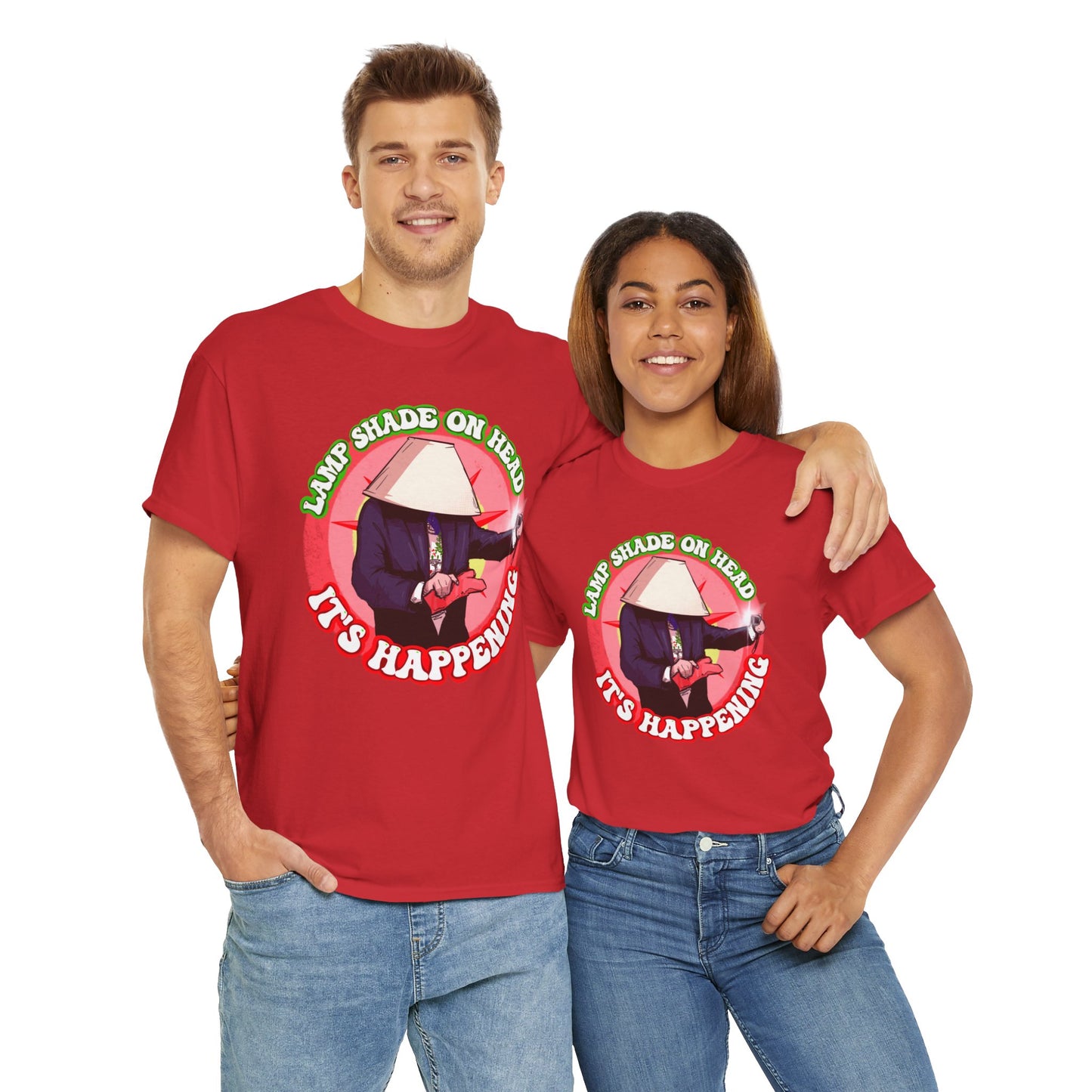 Lampshade On Head Unisex Heavy Cotton Tee