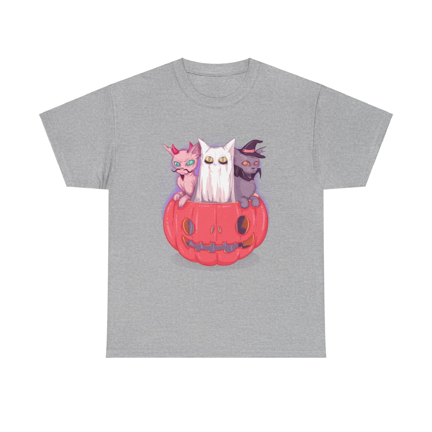 Meow-lloween Unisex Heavy Cotton Tee