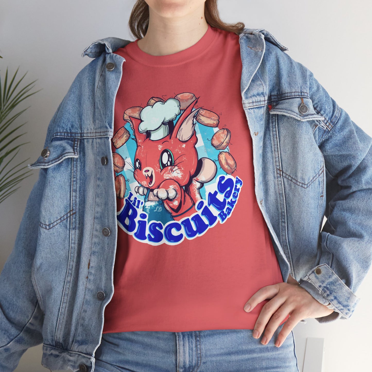 Lil Biscuits Cat Bakery Unisex Heavy Cotton Tee