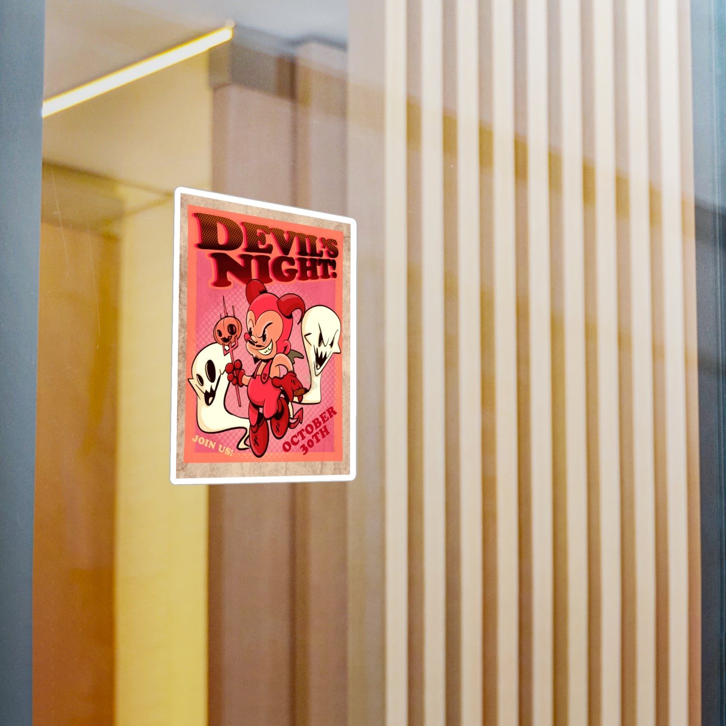 Devil's Night Kiss-Cut Vinyl Decal