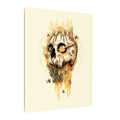 Elemental Skull Honeycore Matte Canvas Stretched