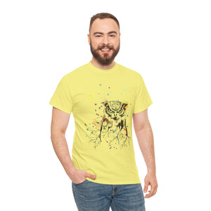 Owl Watercolor Unisex Heavy Cotton Tee