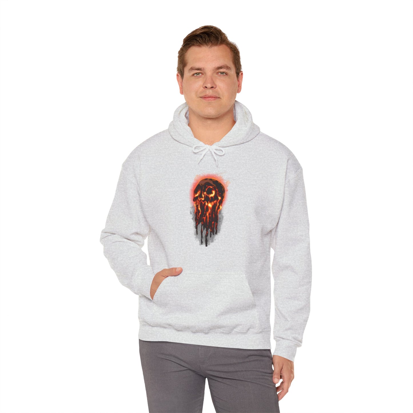 Elemental Skull Fire Unisex Heavy Blend Hooded Sweatshirt