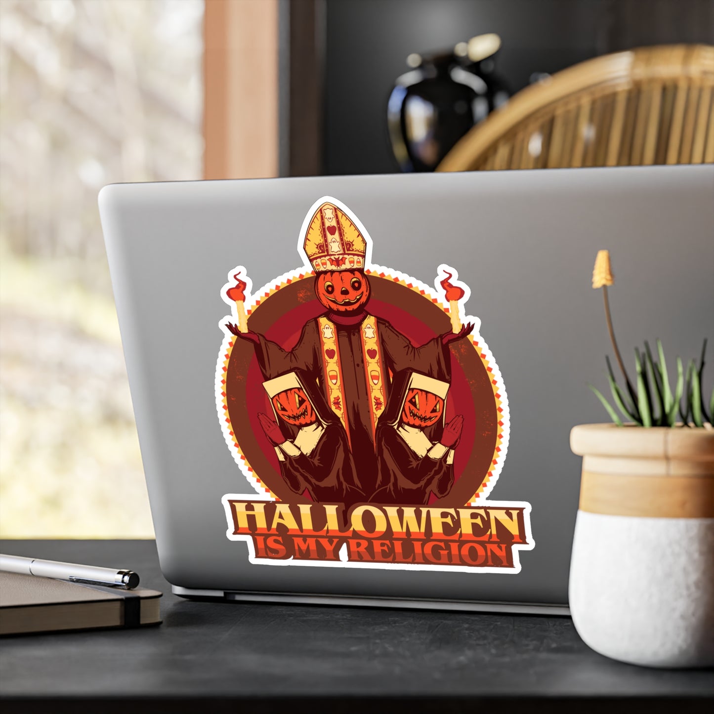 Halloween Is My Religion Kiss-Cut Vinyl Decal