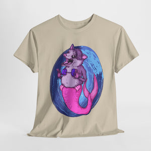 Mermaid Opossum Unisex Heavy Cotton Tee