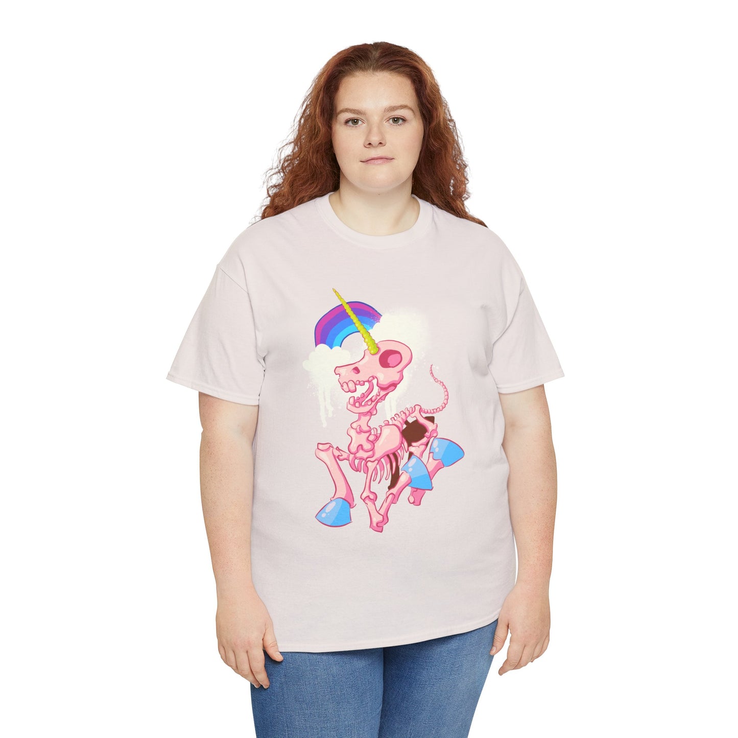Unicorn Skeleton 2 Unisex Heavy Cotton Tee