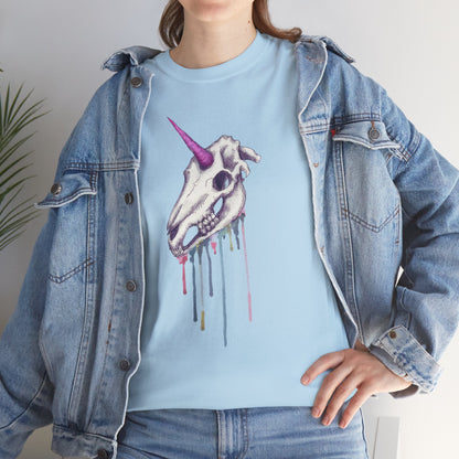 Unicorn Skull Unisex Heavy Cotton Tee