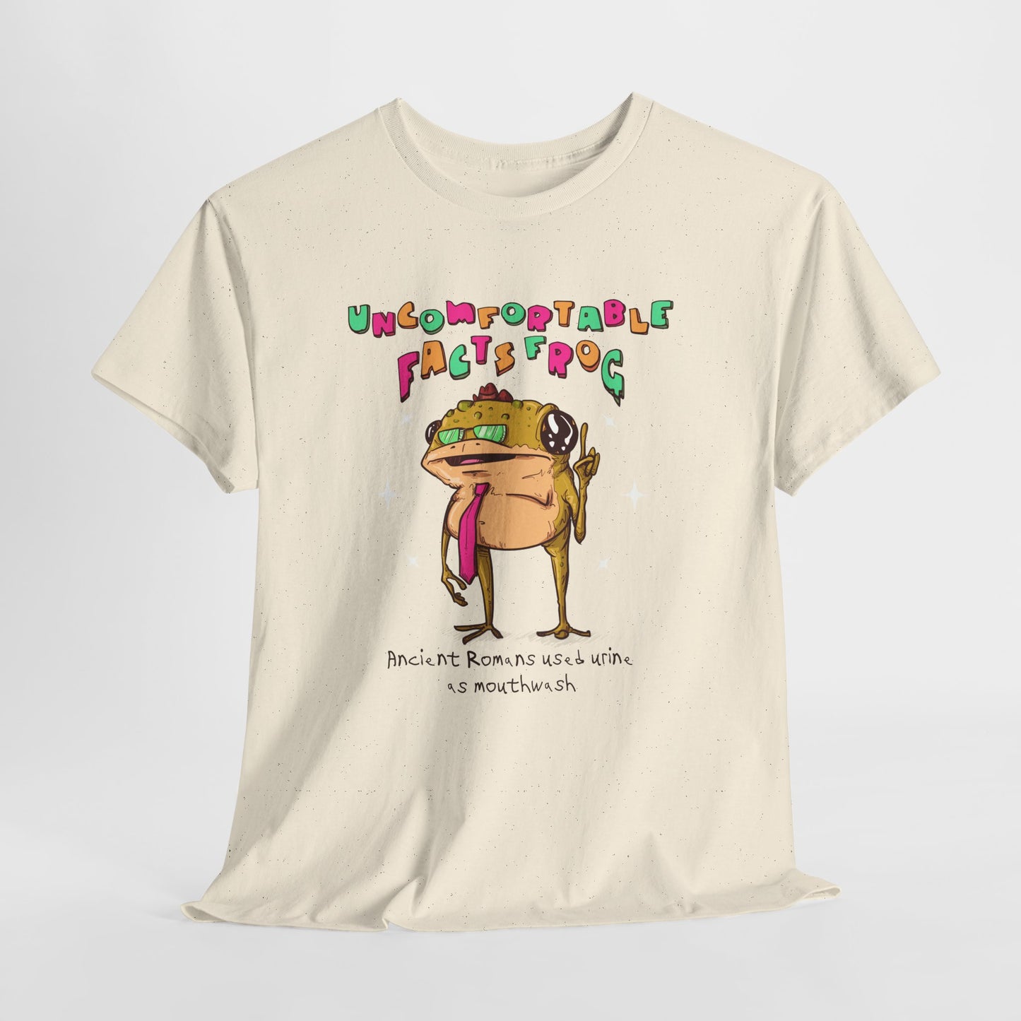 Uncomfortable Facts Frog Unisex Heavy Cotton Tee