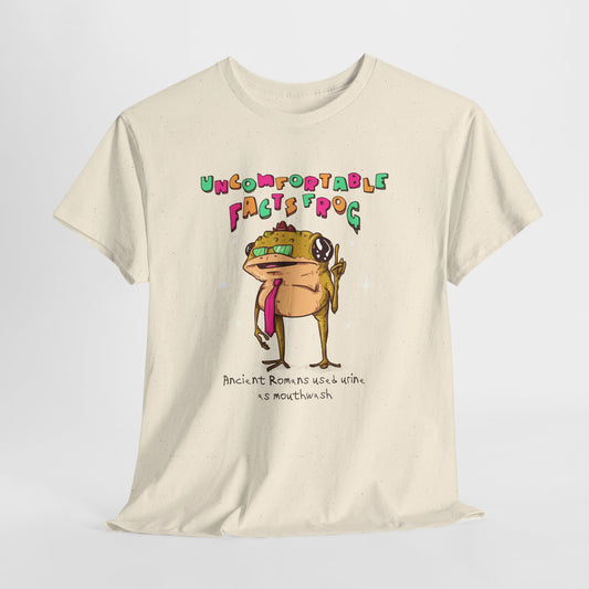 Uncomfortable Facts Frog Unisex Heavy Cotton Tee