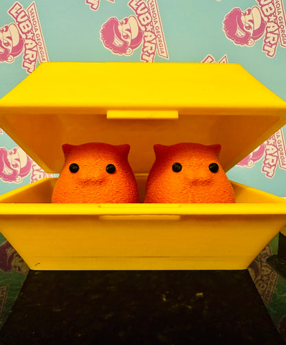 Kitty Nuggets With Container & Sauce 3D Printed Figures