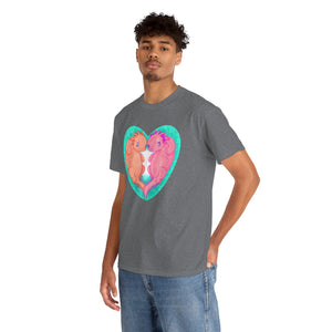 Axolotls In Love Unisex Heavy Cotton Tee