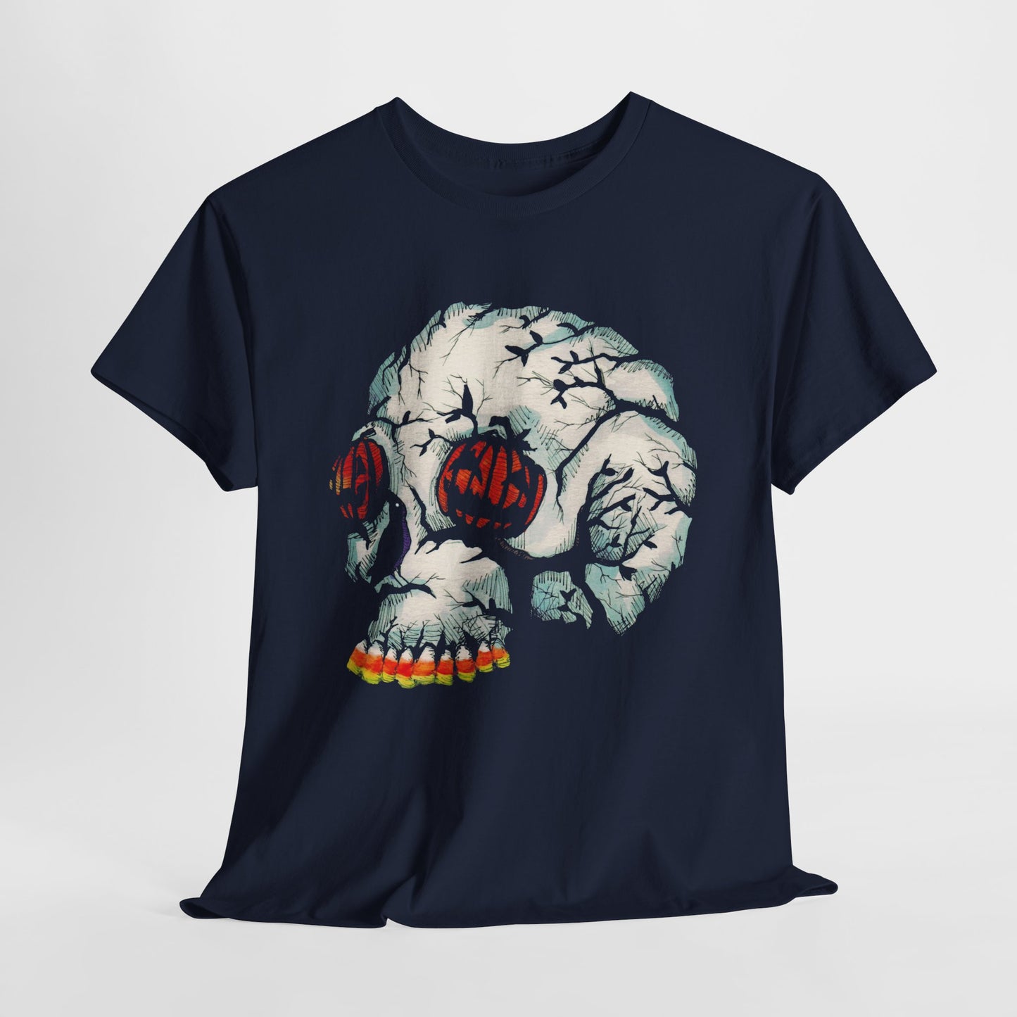 Halloween Skull Unisex Heavy Cotton Tee