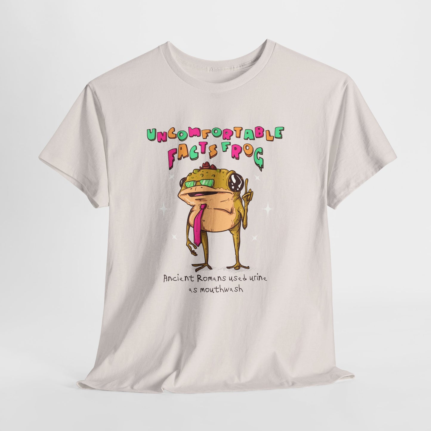 Uncomfortable Facts Frog Unisex Heavy Cotton Tee