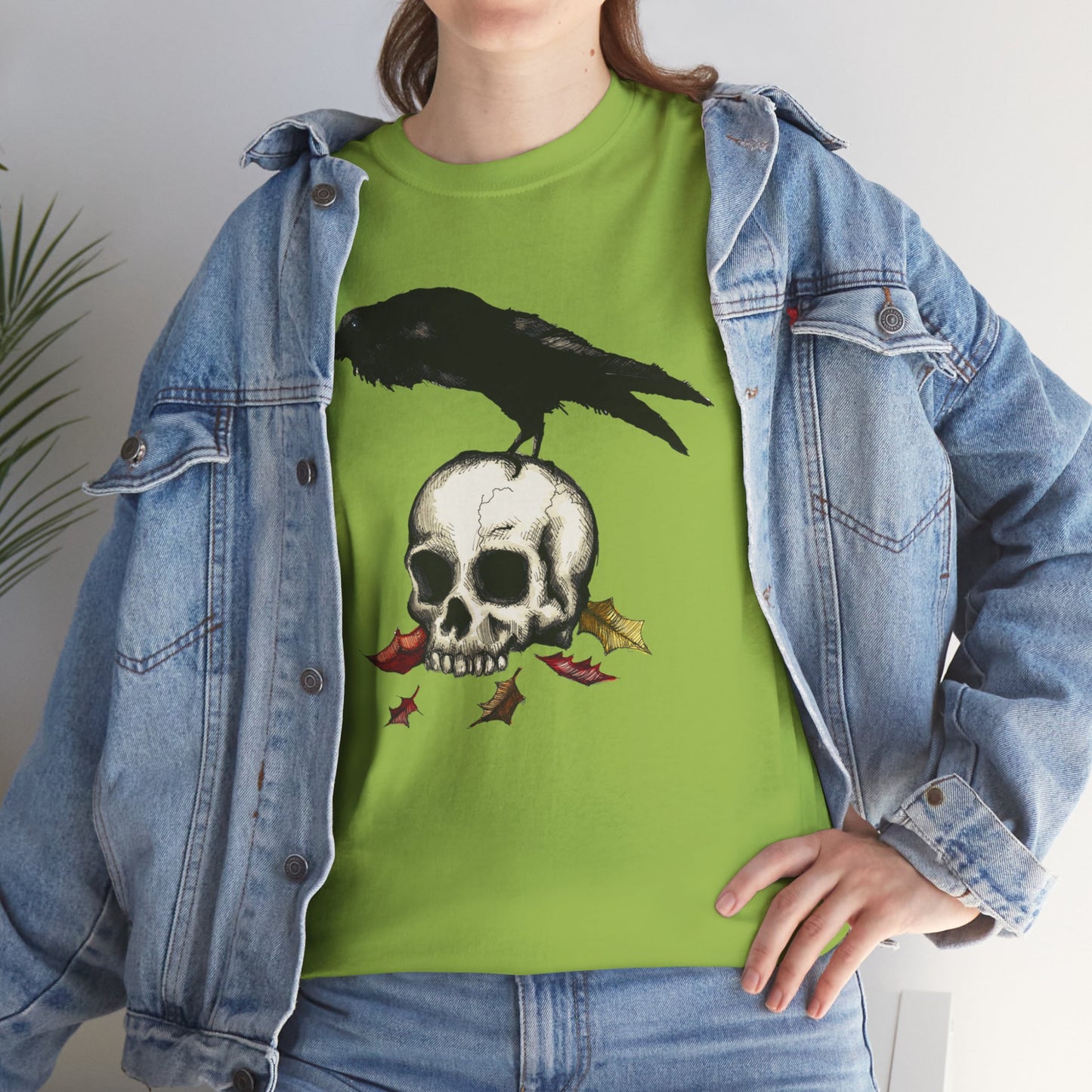 Crow Skull Unisex Heavy Cotton Tee